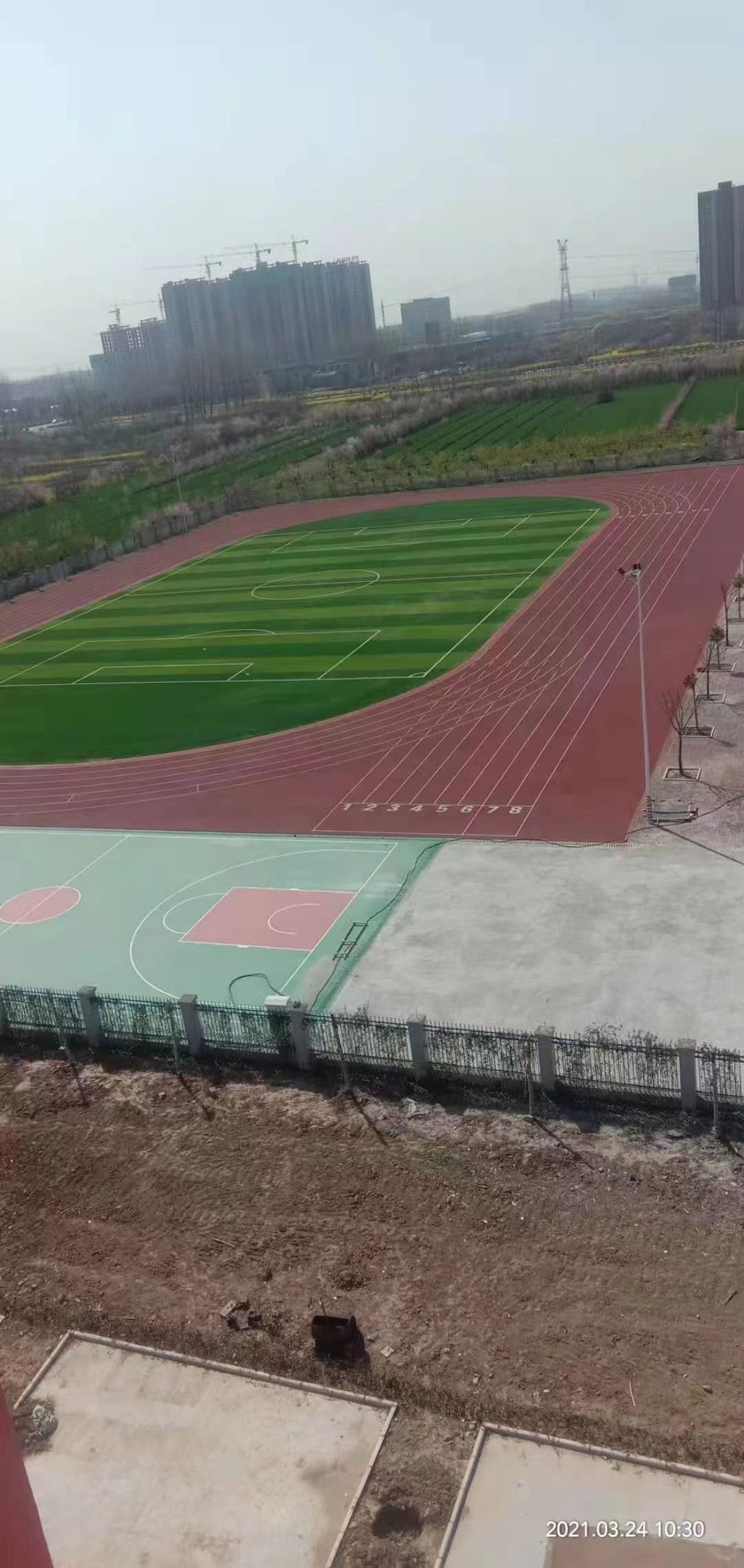驻马店开源学校8000平方跑道